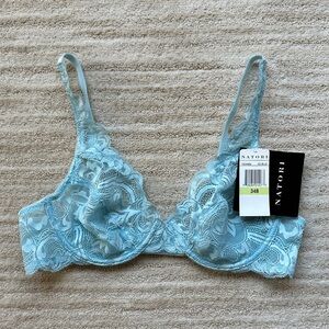 NWT Natori Unlined Underwire Bra Ice Blue Style - 7234484 Size 34B